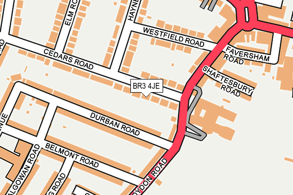 BR3 4JE map - OS OpenMap – Local (Ordnance Survey)