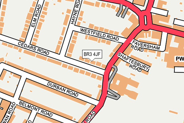 BR3 4JF map - OS OpenMap – Local (Ordnance Survey)
