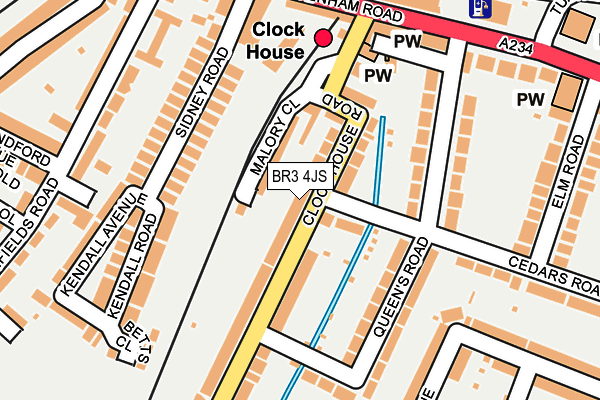 BR3 4JS map - OS OpenMap – Local (Ordnance Survey)