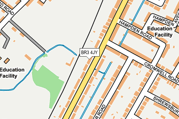BR3 4JY map - OS OpenMap – Local (Ordnance Survey)