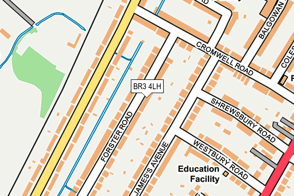 BR3 4LH map - OS OpenMap – Local (Ordnance Survey)