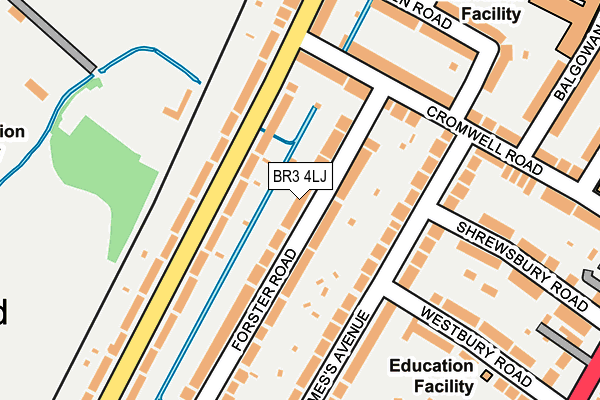 BR3 4LJ map - OS OpenMap – Local (Ordnance Survey)