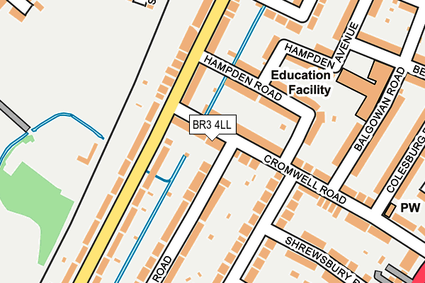 BR3 4LL map - OS OpenMap – Local (Ordnance Survey)