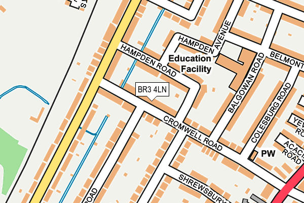 BR3 4LN map - OS OpenMap – Local (Ordnance Survey)