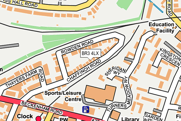 BR3 4LX map - OS OpenMap – Local (Ordnance Survey)