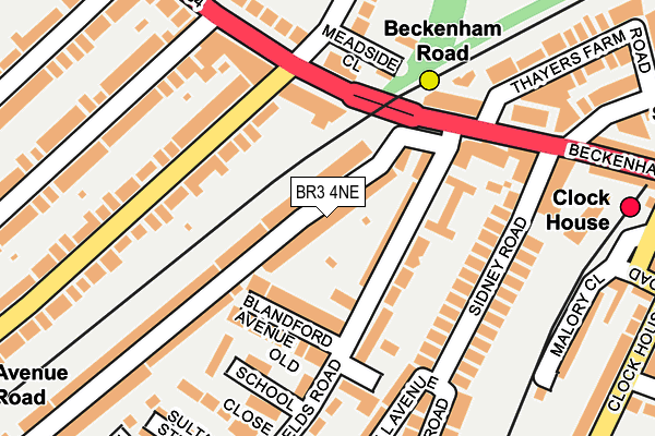 BR3 4NE map - OS OpenMap – Local (Ordnance Survey)