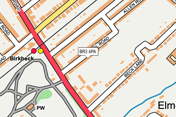 BR3 4PA map - OS OpenMap – Local (Ordnance Survey)