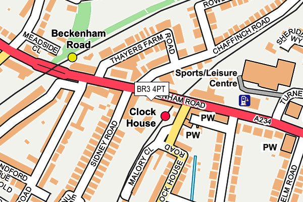 BR3 4PT map - OS OpenMap – Local (Ordnance Survey)