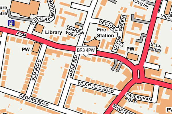 BR3 4PW map - OS OpenMap – Local (Ordnance Survey)