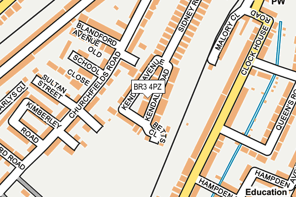 BR3 4PZ map - OS OpenMap – Local (Ordnance Survey)