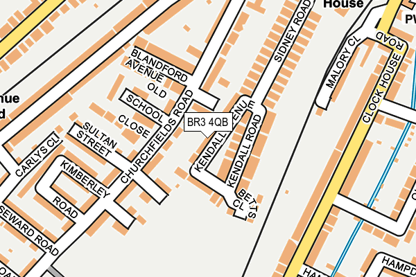 BR3 4QB map - OS OpenMap – Local (Ordnance Survey)