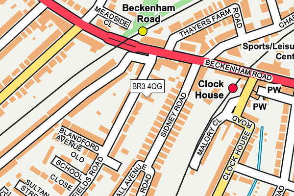 BR3 4QG map - OS OpenMap – Local (Ordnance Survey)