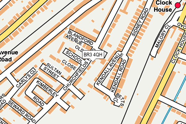 BR3 4QH map - OS OpenMap – Local (Ordnance Survey)