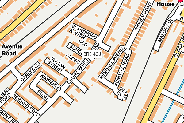 BR3 4QJ map - OS OpenMap – Local (Ordnance Survey)