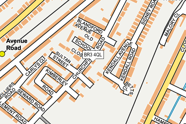 BR3 4QL map - OS OpenMap – Local (Ordnance Survey)