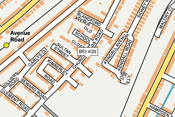BR3 4QN map - OS OpenMap – Local (Ordnance Survey)
