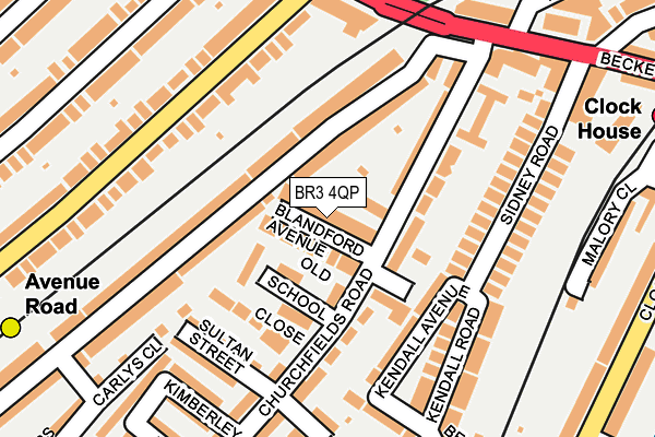 BR3 4QP map - OS OpenMap – Local (Ordnance Survey)