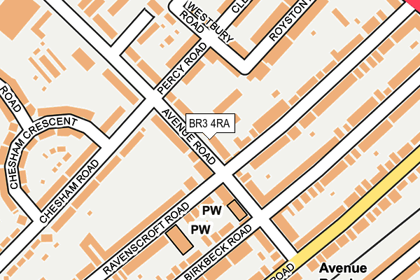 BR3 4RA map - OS OpenMap – Local (Ordnance Survey)