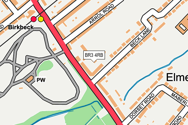 BR3 4RB map - OS OpenMap – Local (Ordnance Survey)