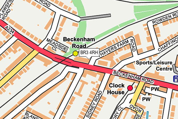 BR3 4RH map - OS OpenMap – Local (Ordnance Survey)