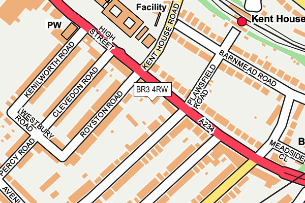 BR3 4RW map - OS OpenMap – Local (Ordnance Survey)
