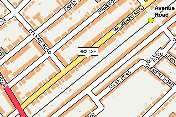 BR3 4SE map - OS OpenMap – Local (Ordnance Survey)