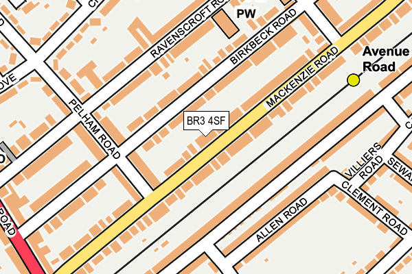 BR3 4SF map - OS OpenMap – Local (Ordnance Survey)