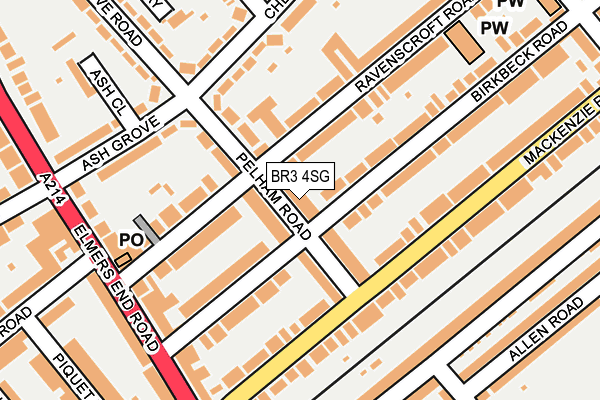 BR3 4SG map - OS OpenMap – Local (Ordnance Survey)