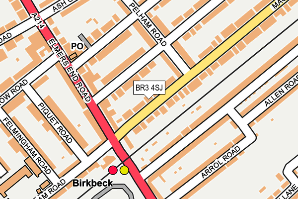 BR3 4SJ map - OS OpenMap – Local (Ordnance Survey)