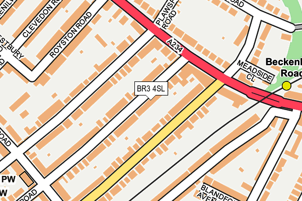 BR3 4SL map - OS OpenMap – Local (Ordnance Survey)