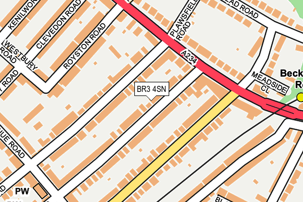 BR3 4SN map - OS OpenMap – Local (Ordnance Survey)