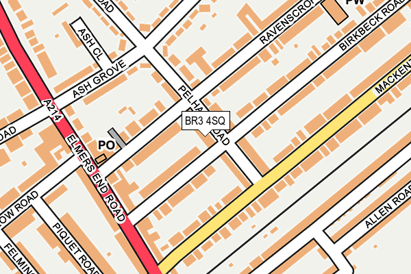 BR3 4SQ map - OS OpenMap – Local (Ordnance Survey)