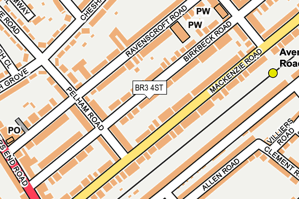 BR3 4ST map - OS OpenMap – Local (Ordnance Survey)