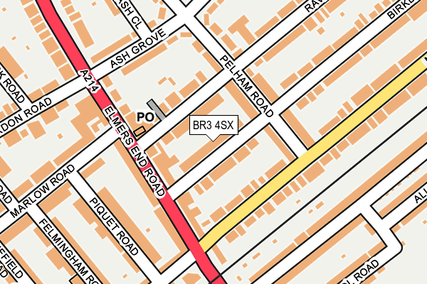 BR3 4SX map - OS OpenMap – Local (Ordnance Survey)