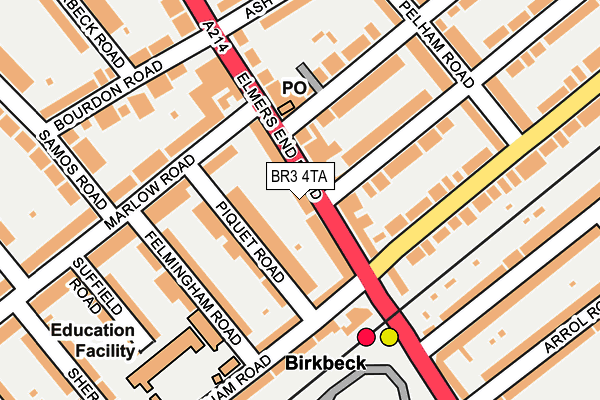 BR3 4TA map - OS OpenMap – Local (Ordnance Survey)