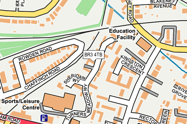 BR3 4TB map - OS OpenMap – Local (Ordnance Survey)