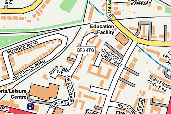 BR3 4TG map - OS OpenMap – Local (Ordnance Survey)