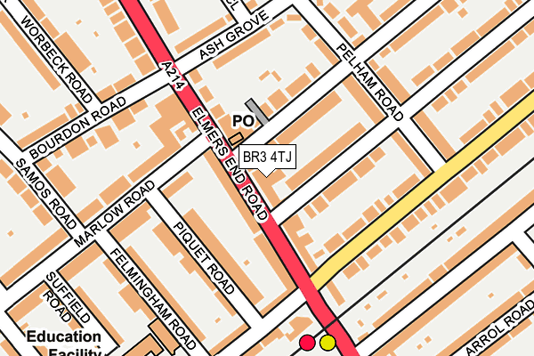 BR3 4TJ map - OS OpenMap – Local (Ordnance Survey)