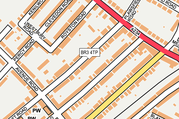 BR3 4TP map - OS OpenMap – Local (Ordnance Survey)