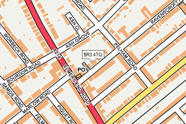 BR3 4TQ map - OS OpenMap – Local (Ordnance Survey)