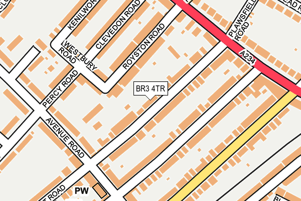 BR3 4TR map - OS OpenMap – Local (Ordnance Survey)
