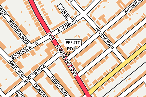 BR3 4TT map - OS OpenMap – Local (Ordnance Survey)