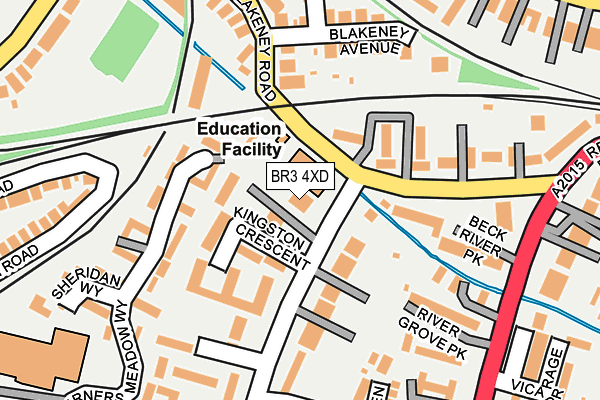 BR3 4XD map - OS OpenMap – Local (Ordnance Survey)