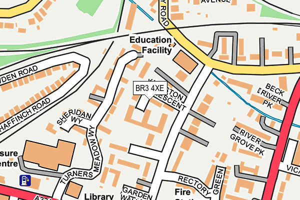 BR3 4XE map - OS OpenMap – Local (Ordnance Survey)