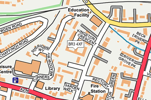 BR3 4XF map - OS OpenMap – Local (Ordnance Survey)