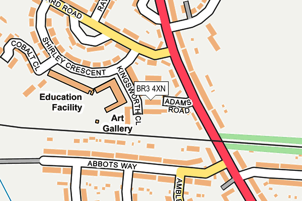 BR3 4XN map - OS OpenMap – Local (Ordnance Survey)