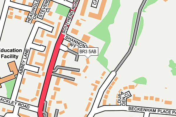 BR3 5AB map - OS OpenMap – Local (Ordnance Survey)