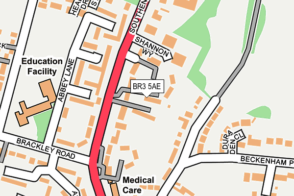 BR3 5AE map - OS OpenMap – Local (Ordnance Survey)