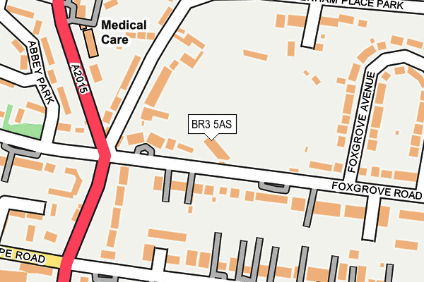 BR3 5AS map - OS OpenMap – Local (Ordnance Survey)