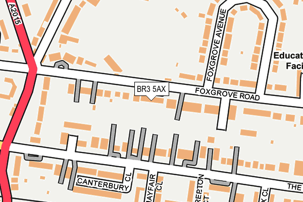 BR3 5AX map - OS OpenMap – Local (Ordnance Survey)